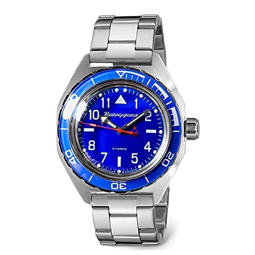 VOSTOK | Relógio masculino Komandirskie K-65 automático, corda automática, estilo militar, russo | WR 200 m | Modelo 650852, Mergulhador, corda automática, Aço