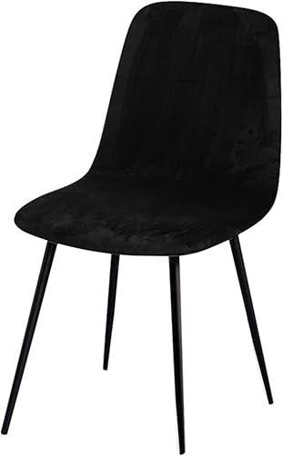 Miniatura 10 de Funda para silla, 46 unidades, de terciopelo, elástica, para silla de comedor, funda para silla para el hogar (T2-08, 4 piezas)
