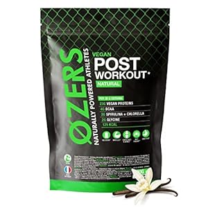 Protéines végétales post workout, BCAA, glycine, spiruline, chlorelle, vitamine C, calcium et magnésium | Fabrication française | Ozers Nutrition (Originale, 1,4 kg)