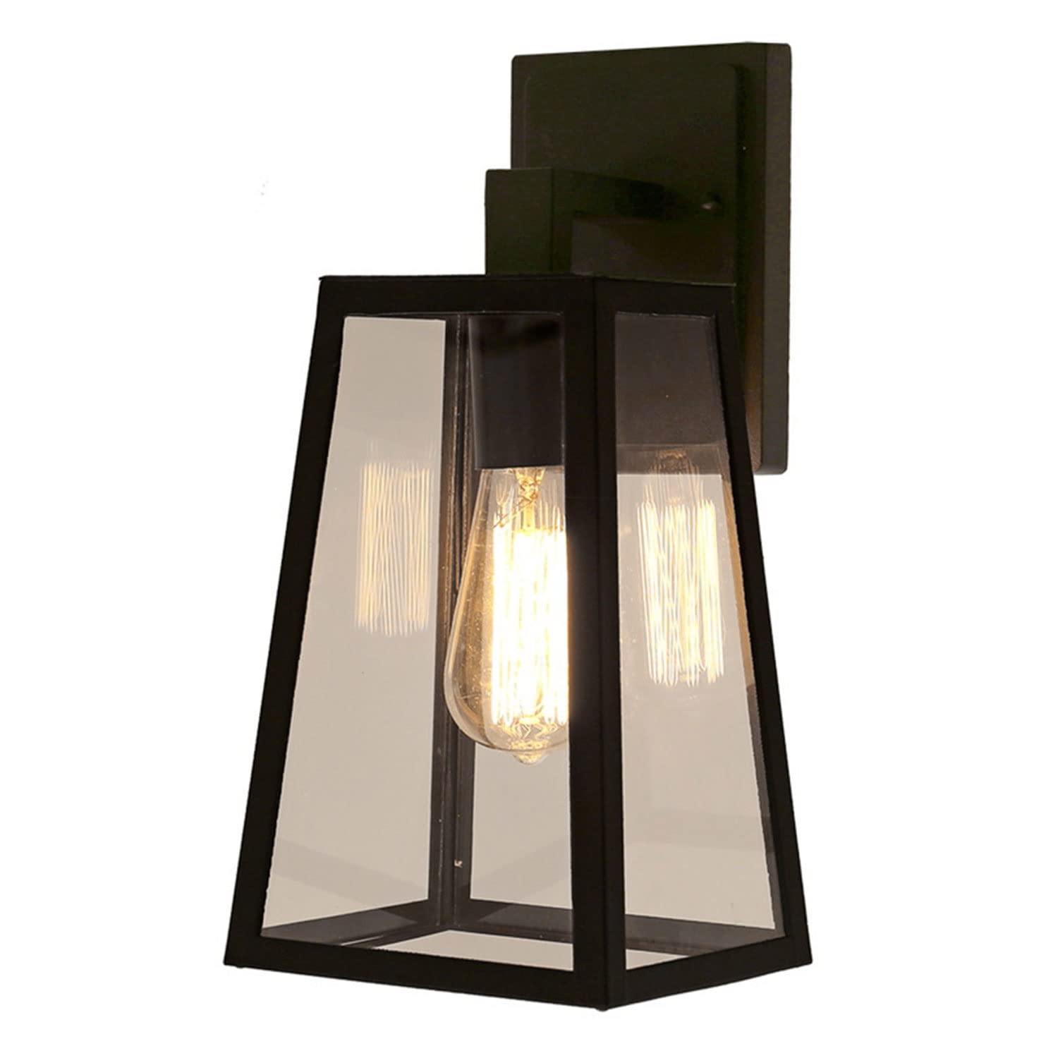 HUAYUSEDF Modern Outdoor Wall Lantern Waterproof Patio Light Fixture with E26 Retro Style Sconce for Porch Villa and Indoor Corridor IP65 Rated
