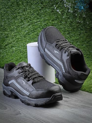 Image of ASIAN Protective-01 Men's Safety Shoes | Breathable Mesh Upper, Heavy-Duty Grip Sole, Lace-Up Work Shoes for Construction & Factory Use