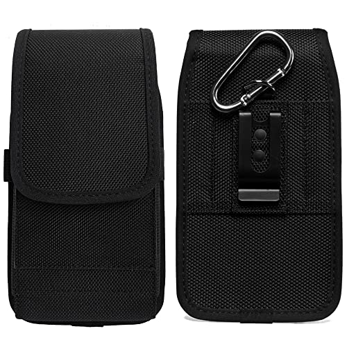 Tangostu Etui Clip Ceinture Pochette Telephone Nylon pour Samsung Galaxy A13 A12 A22 5G M12 A03S S22 Ultra, Xiaomi 11T 5G, Redmi Note 11 Pro 10 Pro, 9AT, BlackView A55 Oppo A76 A16, Honor X8 X7, Noir Cover