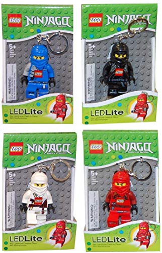 Lego Ninjago White Ninja Flash Light Figure Key Chain