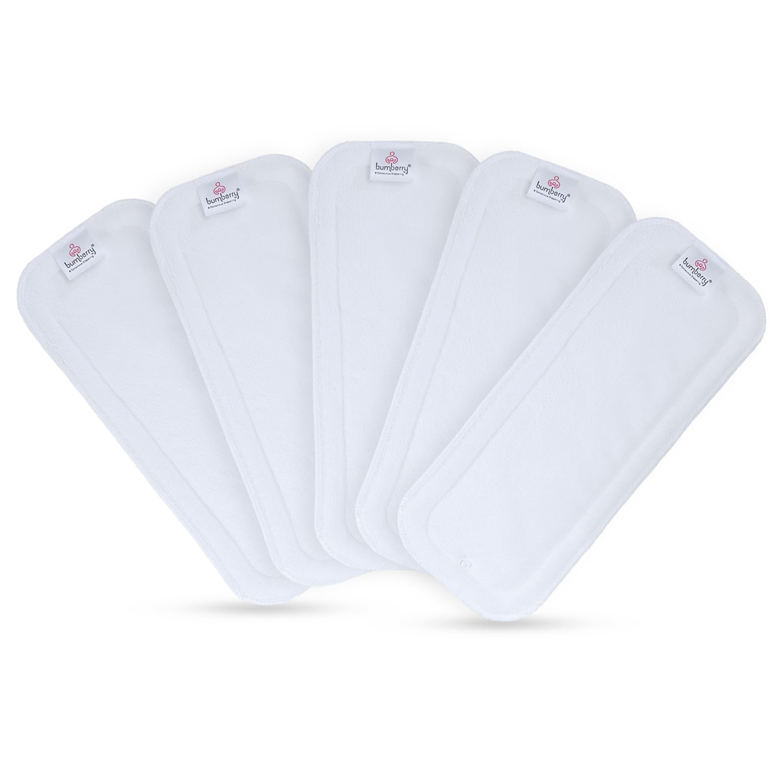 Bumberry Baby Wet Free Cloth Diaper Inserts/Soakers/Liners - Reusable Washable for Cloth Diapers/Diaper Covers/Pocket Diapers (Pack of 5) (6-36 Months)