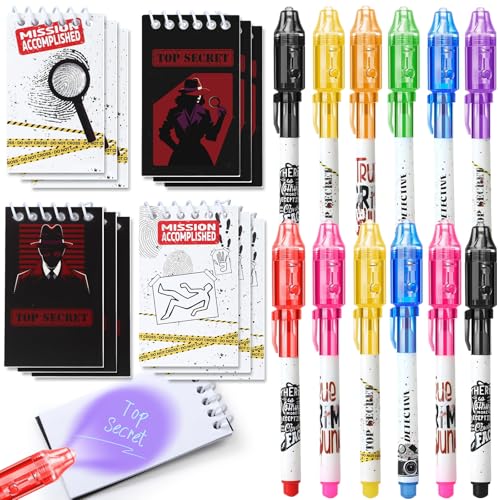 Toyssa Cadeau Anniversaire Enfants Invites Stylo Encre Invisible et Carnet de Notes, Corps du stylo avec motif imprimé, Pinata Anniversaire Petit Cadeaux...