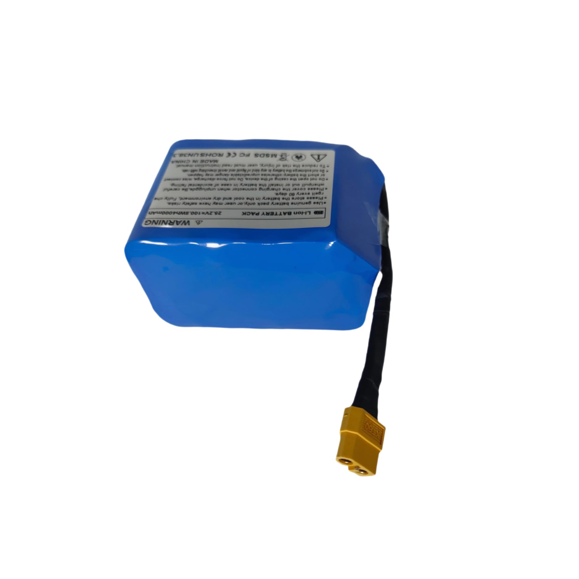 4000mAh 25.2V Li-ion Hoverboard Battery Replacement, Compatible with 42V Units, XT60 SL60 Plugs