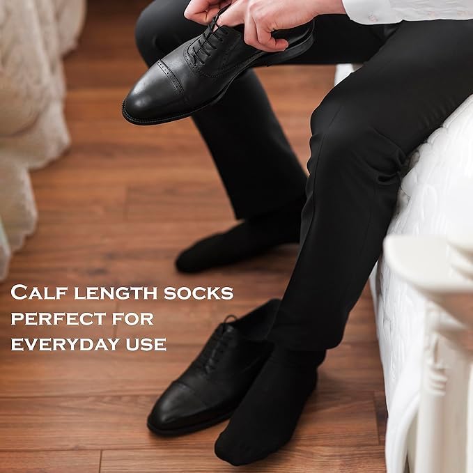 Mens Dress Socks|Trouser Socks Stretchy Breathable Business|Casual Wear Socks|Everyday Comfort Socks|Pack of 6 7