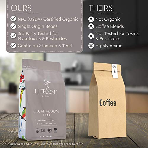 Lifeboost Coffee Whole Bean Coffee - 3 Pack Bundle - Low Acid Dark Roast, Medium Roast & Decaf #TOP3