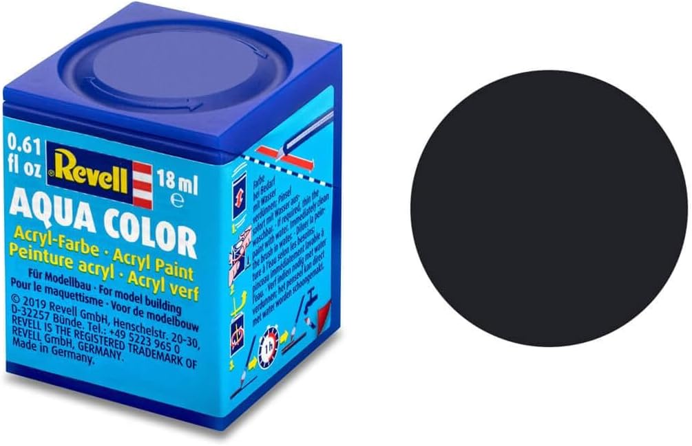 18ml Aqua Color Acrylic Paint (Black Mat Finish)