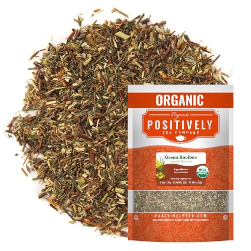 Image of Organic Positively Tea Company, South African Green Rooibos Tea, Loose Leaf, 4 Ounce