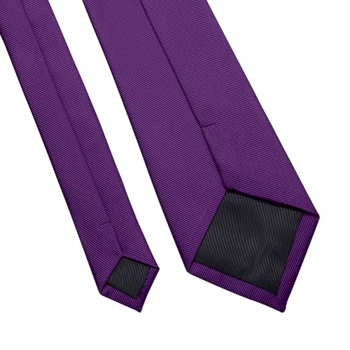 Image of DecTwig Men's Ties Solid Color Formal Neckties 3.15 inch (8CM) Black Ties For Men