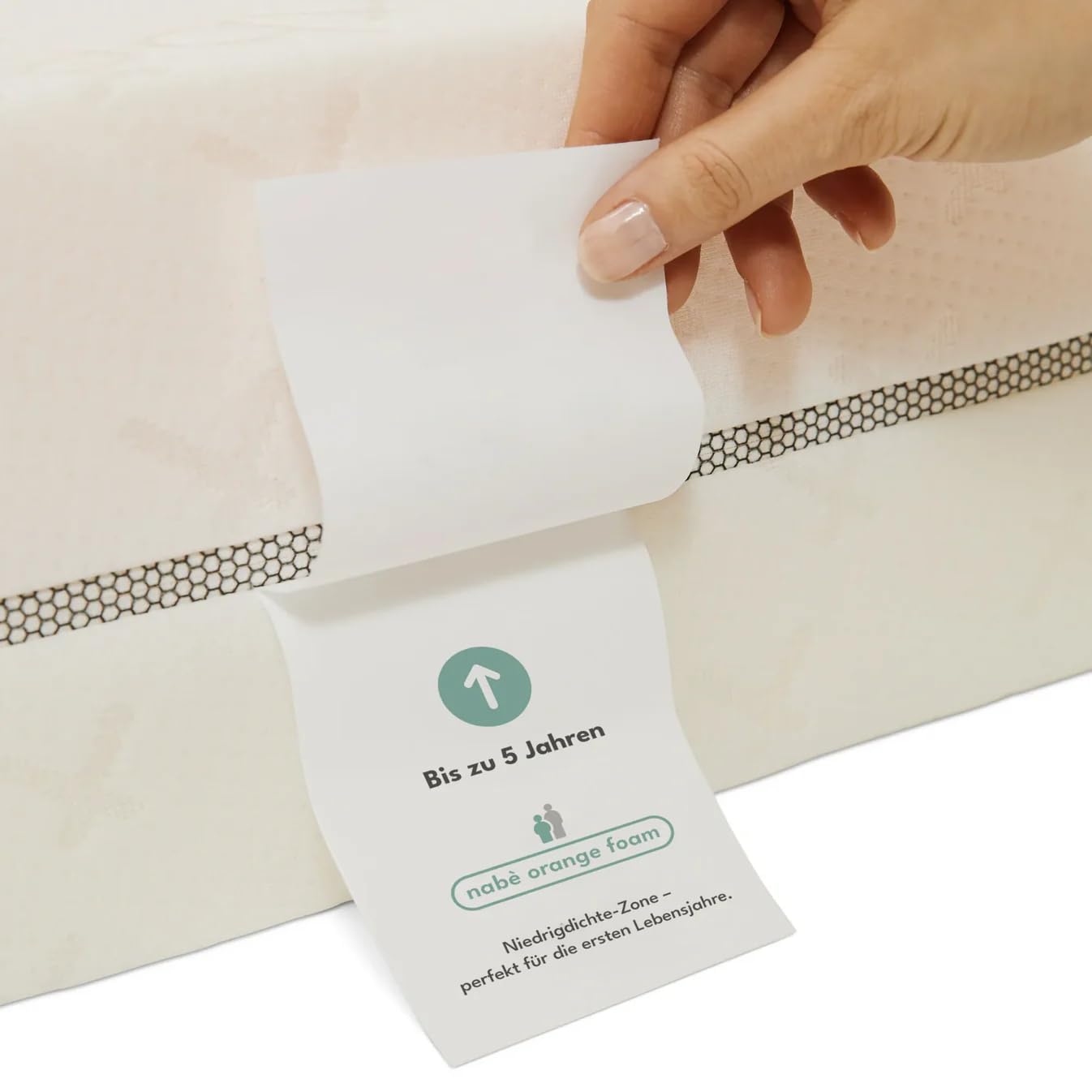 nabè Materasso Evolutivo zero+ Flip - Materasso per letto montessori - Due zone di portanza e densità progettate per seguire la crescita del bambino. Made in Italy. Senza formaldeide. (80x160)