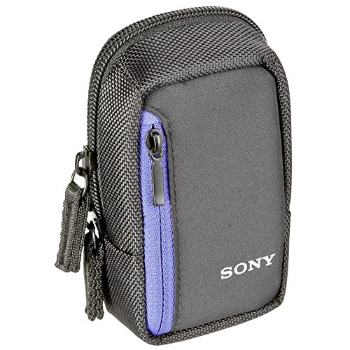 Sony LCS CS2/BC1   Funda de transporte blanda vertical para cámara compacta, color negro y azul, An. 75 x Al. 125 x Pr. 42 mm