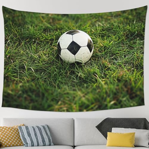 Tapisserie football grand format pour habiller le mur d'une chambre