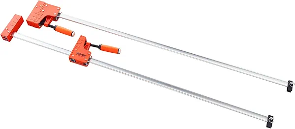 VEVOR Bar Clamps for Woodworking, 2-Pack 50" Parallel Clamp Set, F Clamp with 1100 lbs Load Limit, Even Pressure, High-strength Plastic and Carbon Steel, Wood clamps for Woodworking Metal Working