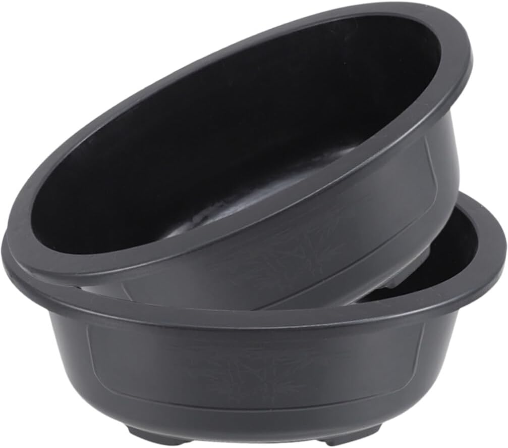 Homoyoyo 2PCS Bonsai Training Pots: 17 inch Large Bonsai Pot Oval Planter with Drainage Hole - Plastic Plants Growing for Nursery, Garden, Balcony