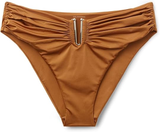 CALZEDONIA Womans High Rise Swimsuit Bottom Shiny Satin