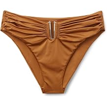 CALZEDONIA Woman's High Rise Swimsuit Bottom Shiny Satin