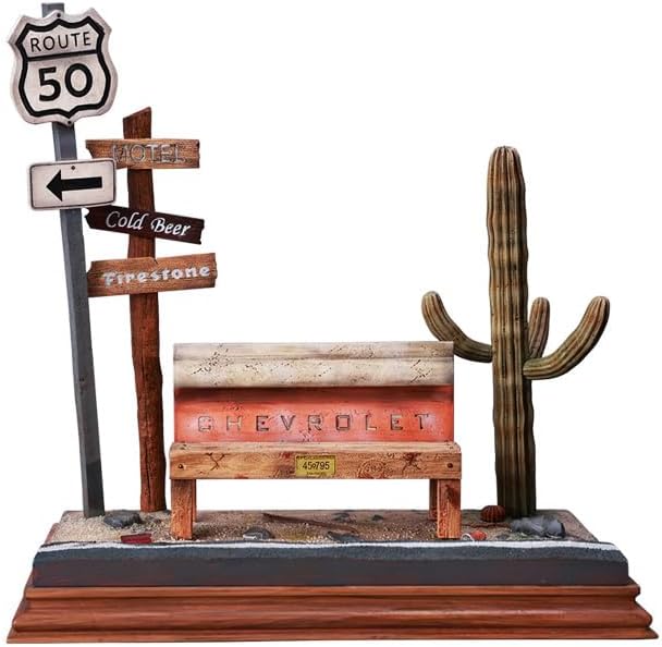 JXK 1/12 Route 50 Road Scene Diorama Realistic Traffic Landscape Accessory for Miniature Enthusiasts, Collectors and Model Builders