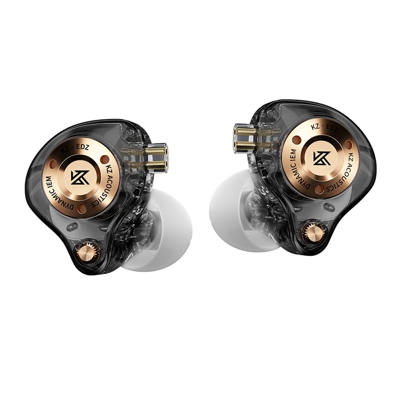 KZ EDZ Monitor intraural, los auriculares con cable Ultimate EDX Evolution, detalle de estudio y potente IEM de graves con micrófono doble, cable empotrado desmontable de 2 pines para