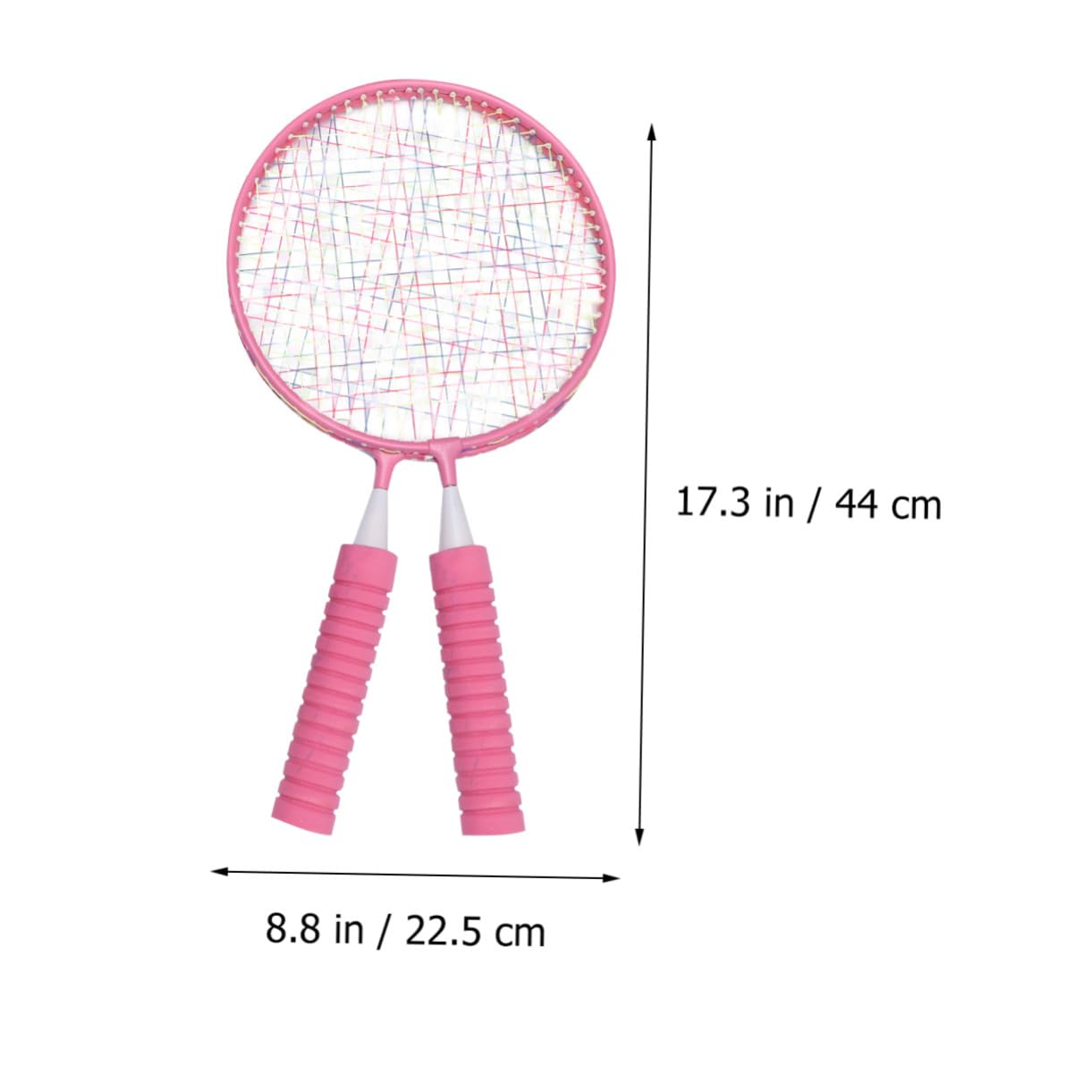 BESPORTBLE Set di Racchetta da Badminton Giocattolo Rosa per Bambini | Metallo e Pvc, Impugnatura Comoda e Superficie Ampia, per Attività All'aperto e Svago