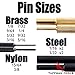 Brass Punch Set with Hammer – Brass/Polymer Hammer, Steel, Plastic Punches & Storage Case - 15pc Roll Pin Punch Set - Perfect Gunsmith Punch Set for Gunsmithing