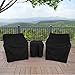Baner Garden Patio Furniture Covers,Outdoor Furniture Cover Waterproof,Patio Furniture Set Covers for 3 Piece Outdoor Bistro,Patio Sofa Covers Set for 2 Chairs and Coffee Table,Black