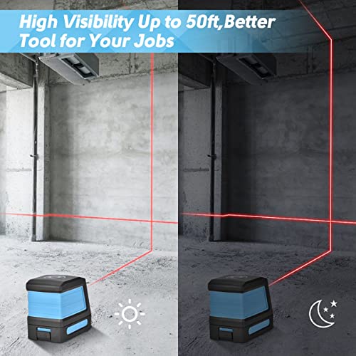 Self Leveling Laser Level - 50Ft Cross Line Laser Level Laser Line Leveler Beam Tool For Construction Picture Hanging Wall Writing Painting Home Renovation Floor Tile With Horizontal And Vertical Line #TOP3