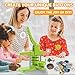 MK.Bear Button Maker Machine - Multiple Sizes 1.25in+2.25in, Kit for DIY Gifts, Button Press Machine with Free 200PCS 32-58mm Supplies & 2 Circle Cutter