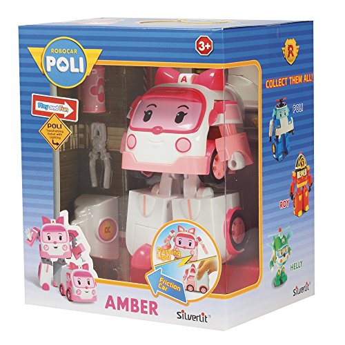 Rocco Toys 83095 - Robocar Poli Amber Figur mit Lichtern umbaubar