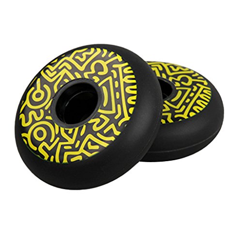 YIJU 4 Peças Pretas Rodas de Patinação de Velocidade Roller Inline Skate Rodas PU - 72mm