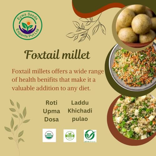 Image of Eywa Seeds & Exports Pvt Ltd Organic Foxtail Mllet Flour (15 Kg) For Eating And Cookings | Kang Atta | Produce Of India From Organic Farms
