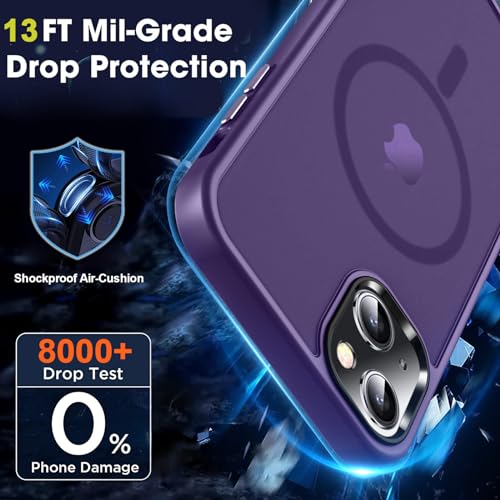 Image of MOCCA Magnetic Shockproof for iPhone 13 Case,Deep Purple