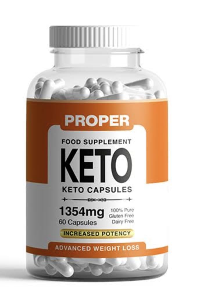 Proper Keto - 60 Capsules,1 Month Supply 1354mg Max Version, Keto-Friendly Food Supplement, Supplements Sanctuary