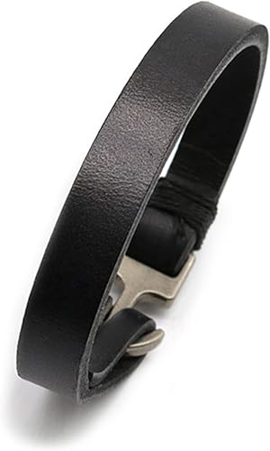 Miniatura 2 de Pulsera larga de cuero tantian para hombres y adolescentes, pulseras de cuero de moda con cierre de acero inoxidable, pulseras elásticas étnicas