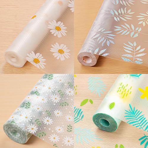 Image of 2 Roll (45cm X 125cm) Kitchen Mats for Shelves Shelf Drawer Liners Wardrobe Cupboard Anti-Slip Super Strong Eva Bathroom Cabinet Placemat Sheets Fridge Table Transparent Sheet Roll Cloth