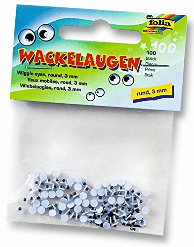 Preisvergleich Produktbild Wackelaugen rund 3mm 100St (nicht selbstklebend)