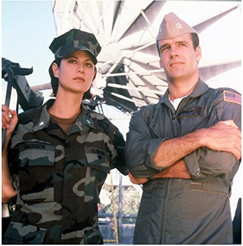 JAG David James Elliott as Harmon Rabb Jr and Catherine Bell as Sarah MacKenzie in Navy Fatigues 8 X 10 Inch Photo
