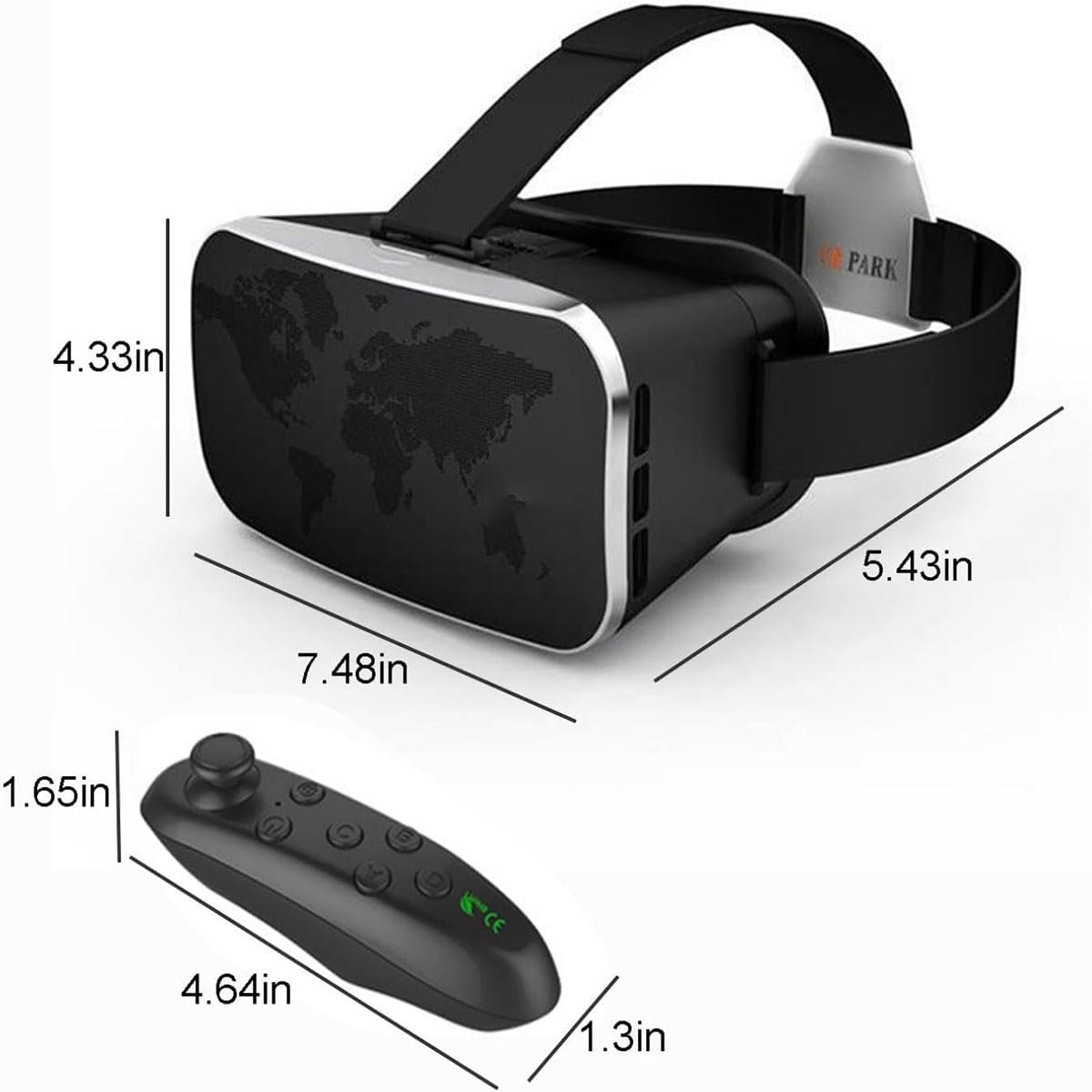 Gafas 3D VR, Gafas 3D HD VR de Realidad Virtual Inteligente, Gafas VR con protección for los Ojos con luz Azul, Compatibles con Sistemas Android e iOS Que admiten miopía