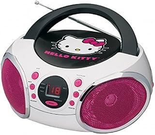 HELLO KITTY Portable Stereo CD Boombox with AM/FM Radio Speaker