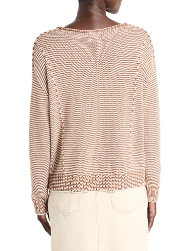 NIC+ZOE Women's Striped Seamed Cotton Cord Sweater - Product Details