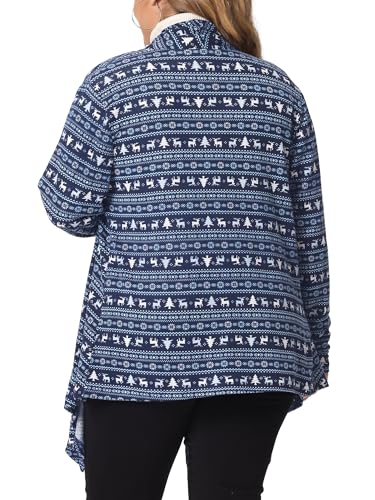 Image of Agnes Orinda Plus Size Cardigan for Women Long Sleeve Lightweight Fall Open Front Knit Cardigans Christmas