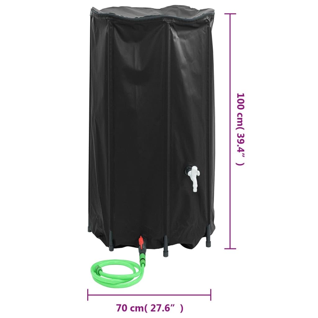 Wassertank mit klappbarem Hahn, 380 l aus PVC, Wasserbehälter, faltbarer Wasserkanister, Wasserkanister für Notfall, Vorbereitung, Krisenvorbereitung