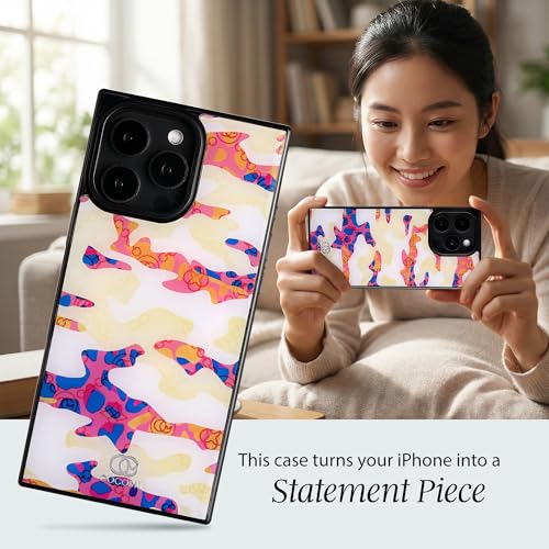 Image of COCOMII Rectangle for iPhone 16 Pro Case, Princely Paisley Leopard