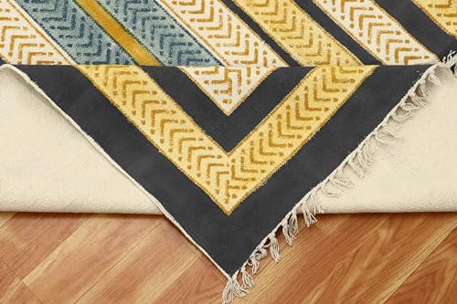 Tapis kilim rectangulaire coton pour salle à manger et salon moderne - 7