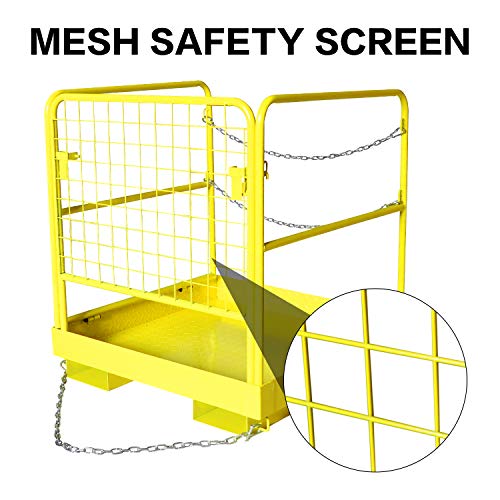 image for EBESTTECH 36x36 Inch Collapsible Forklift Safety Cage Work Platform Ae