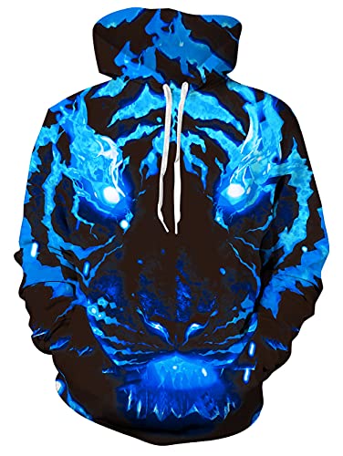Goodstoworld Pullover Sudadera con Capucha 3D para Hombre Sudadera Demen Suéter con Capucha Fresco Sudadera con Capucha de Calavera Negra para Deportes Casuales de Invierno XXL Cover