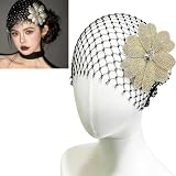 Smaoqingji Copricapo In Cristallo Capelli Rete Strass - 1 Pezzo, Color Argento, Copricapoer Elastico, Adatta Alla Maggior Parte Delle Circonferenze Della Testa, a Diverse Acconciature e Stili