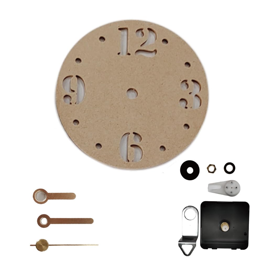 Amazon.co.jp: 時計盤 MDF ムーブメント 針付き DIY 手作り キット