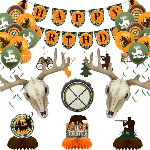 20-Pcs Hunting Birthday Party Decorations for Boys Men